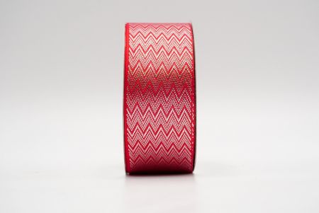Cinta de patrón zigzag rojo-plata_K1767-273